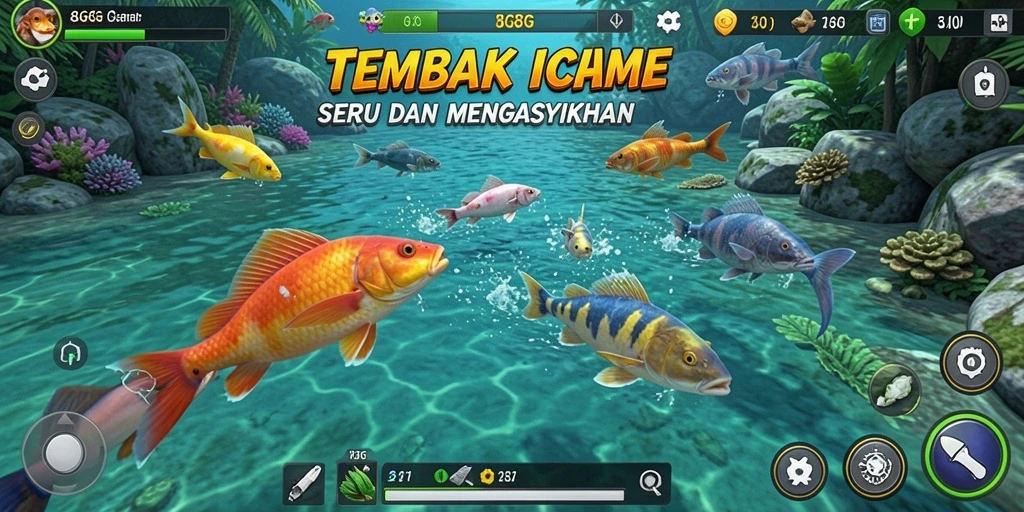 Gameplay seru Tembak Ikan di 8G8G dengan aksi menembak yang cepat.