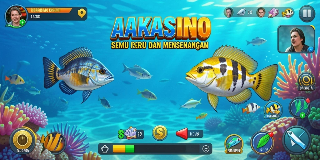 Tampilan gameplay seru Tembak Ikan di AAKASINO.