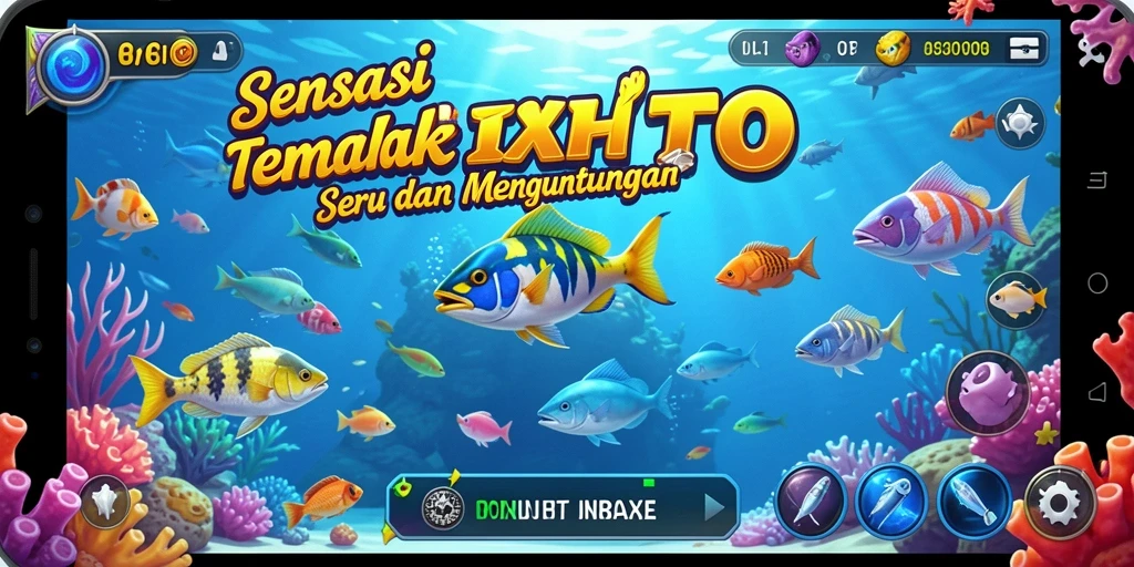 Screenshot BIRUTOTO menampilkan aksi menembak ikan yang seru dan mengasyikkan.