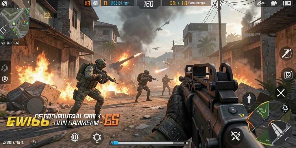Tangkapan layar gameplay FW66 menunjukkan pertempuran yang mendebarkan.