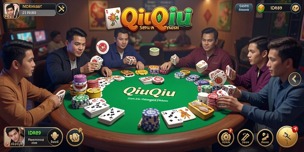 Tampilan menarik dari gameplay QiuQiu IDR89.