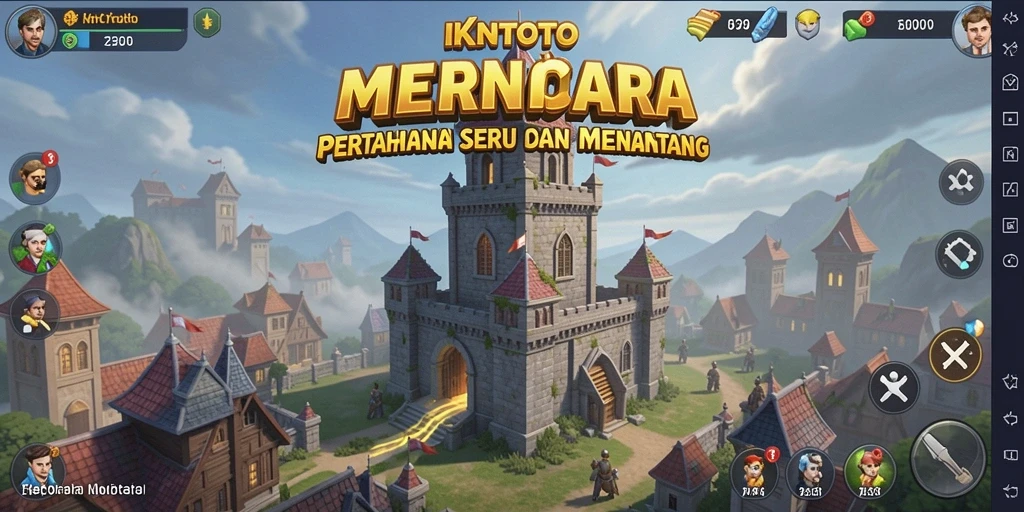 Tampilan gameplay menara pertahanan yang mendebarkan dalam IKNTOTO.
