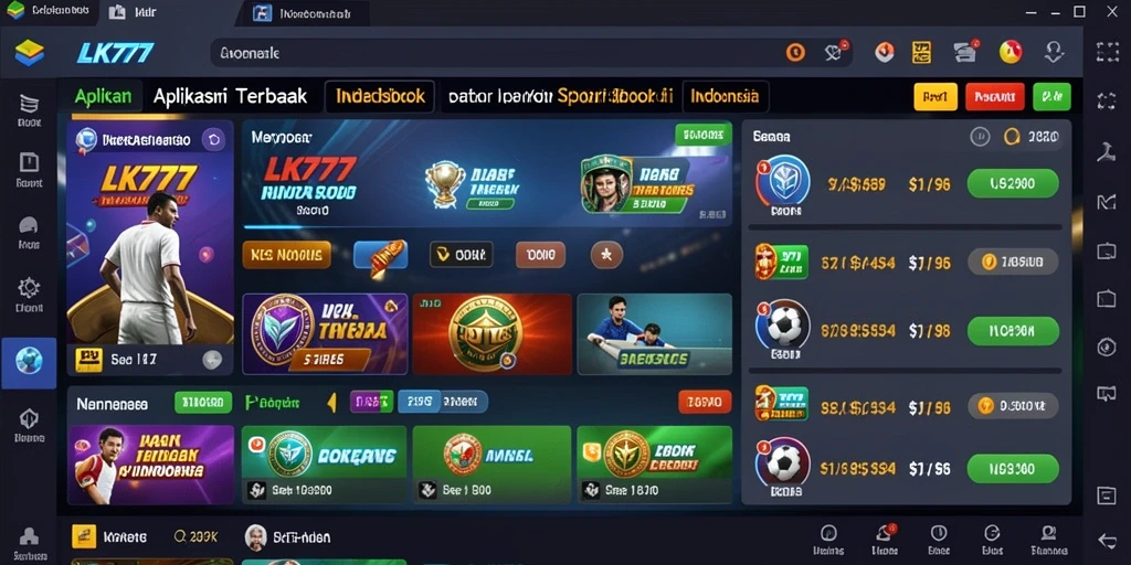 Tampilan menarik dari gameplay Sportsbook di LK777.