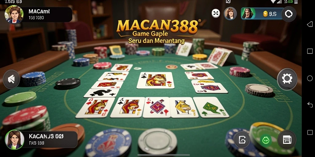 Tampilan gameplay seru dari MACAN388 dengan karakter Gaple.