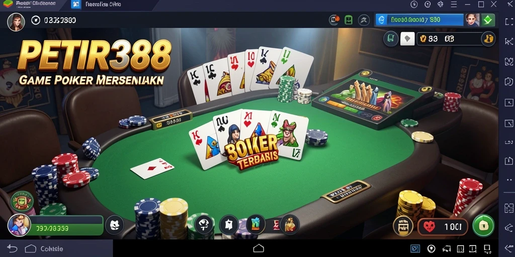Screenshot utama PETIR388 menampilkan gameplay Poker yang menarik dan menantang.