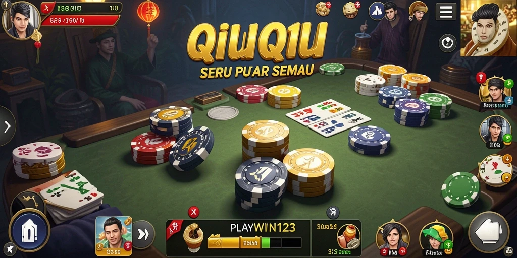 Tampilan gameplay seru QiuQiu di PLAYWIN123.