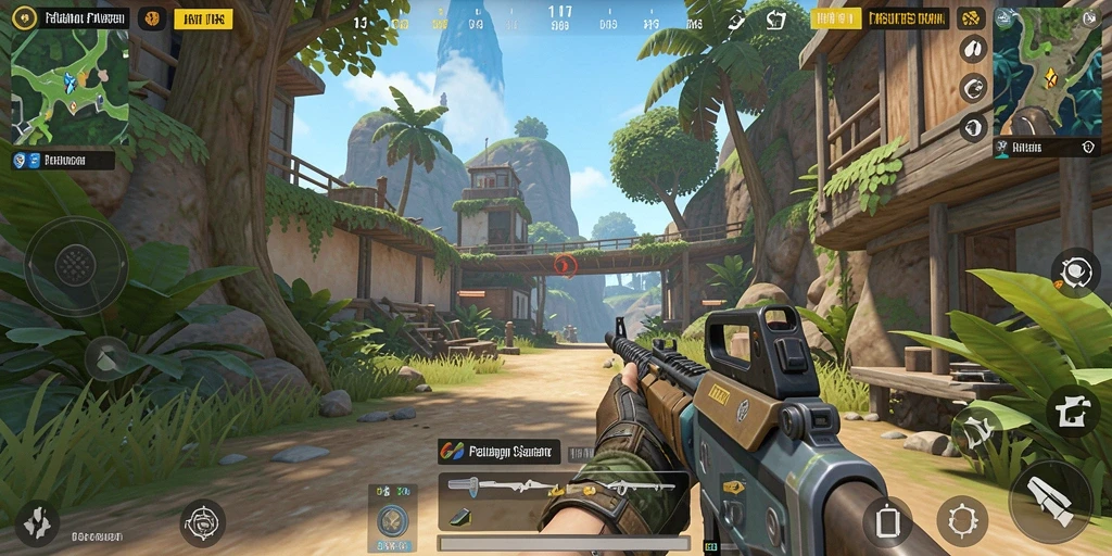 Screenshot utama V07 menampilkan aksi seru dalam gameplay TPS.